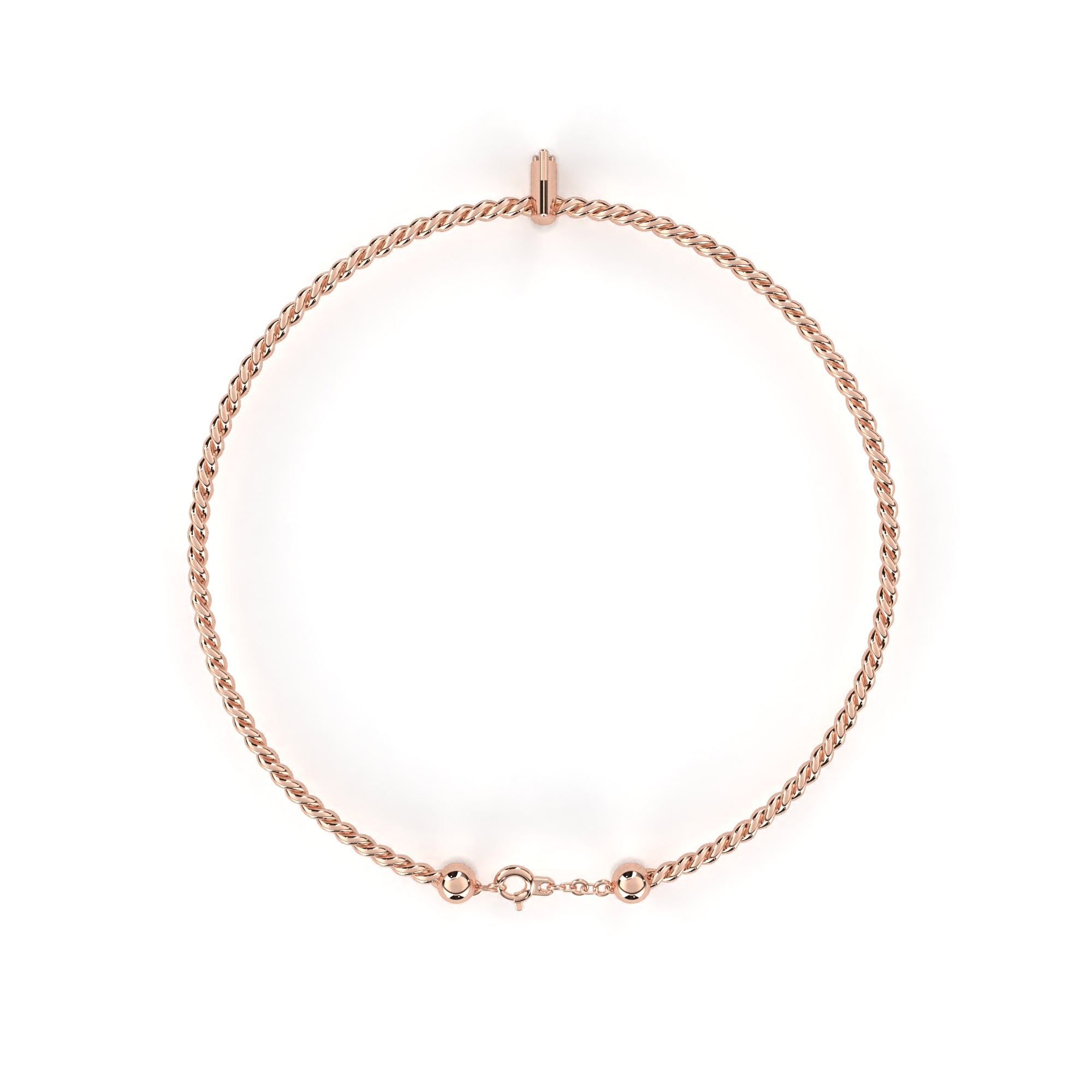 Solitairekart 0.01ct Round Cut Lab Grown Diamond Bracelet-HI Color. VS-SI Clarity